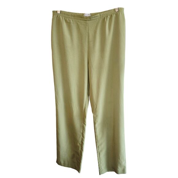 Size M – Vintage Draper’s & Damon’s Avocado Green Wide Leg Pants - Picture 1 of 5